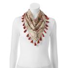 Mudd&reg; Bandana Tassel Square Scarf, Women's, Med Pink