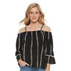 Women's Sonoma Goods For Life&trade; Eyelet Off-the-shoulder Top, Size: Medium, Black