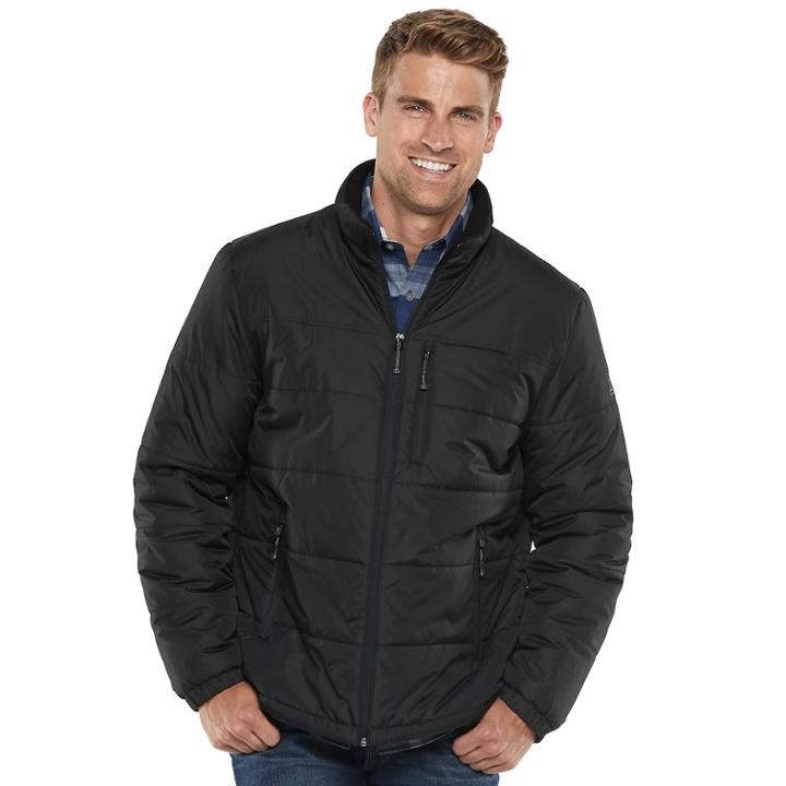 Men's Zeroxposur Flex Quilted Puffer Jacket, Size: Small, Black