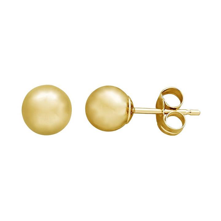 Everlasting Gold 14k Gold Ball Stud Earrings, Women's