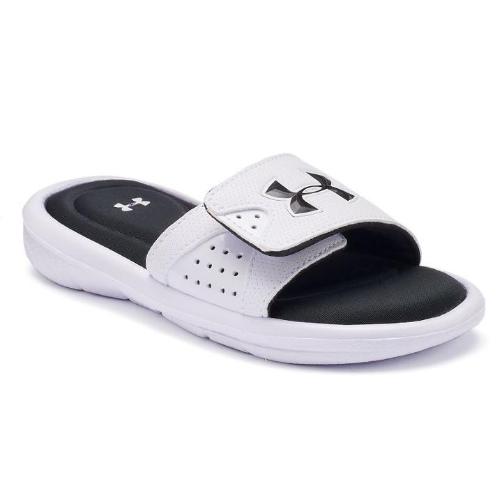 Under Armour Ignite Iv Boys' Slide Sandals, Boy's, Size: 2, White