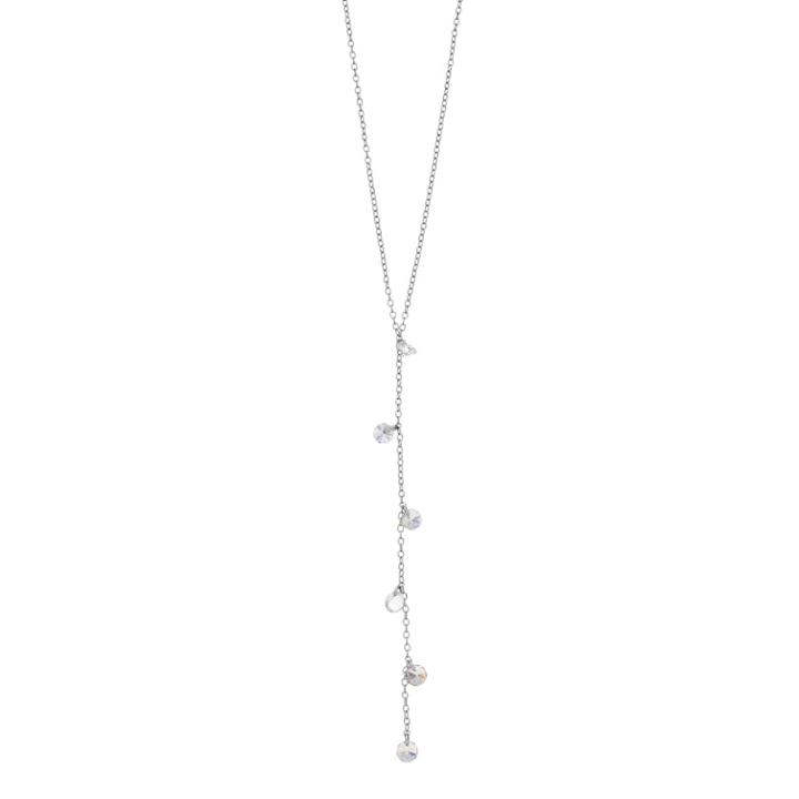 Sterling Silver Cubic Zirconia Shaky Y Necklace, Women's, White