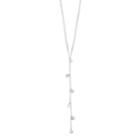 Sterling Silver Cubic Zirconia Shaky Y Necklace, Women's, White