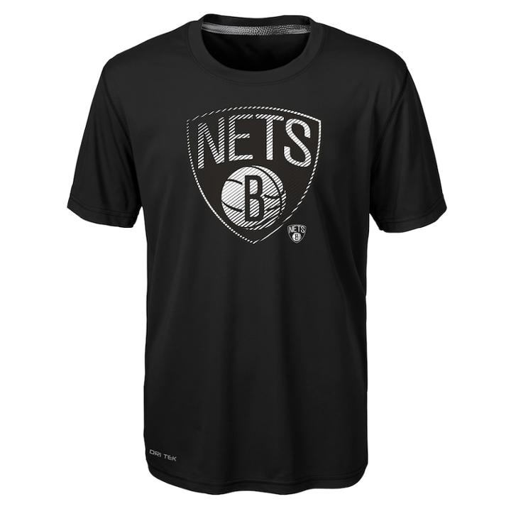 Boys 8-20 Brooklyn Nets Motion Offense Tee, Size: M 10-12, Black