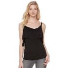 Women's Rock & Republic&reg; Draped Tank, Size: Small, Black