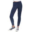 Juniors' Pink Republic High-waisted Side Pocket Leggings, Teens, Size: Medium, Blue (navy)