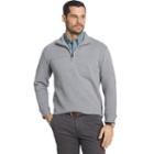 Men's Arrow Classic-fit Sueded Fleece Quarter-zip Pullover, Size: Small, Dark Grey