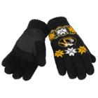 Forever Collectibles, Adult Missouri Tigers Lodge Gloves, Black