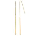 14k Gold Stick Threader Earrings, Women's, Yellow