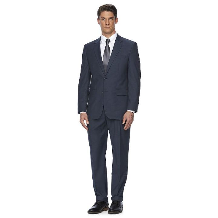 Men's Croft & Barrow&reg; Stretch Classic-fit True Comfort Suit Jacket, Size: 44 Long, Blue