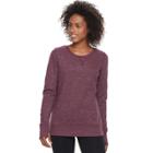 Women's Tek Gear&reg; Fleece Crew Neck Sweatshirt, Size: Xl, Drk Purple