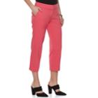 Women's Apt. 9&reg; Torie Capris, Size: 12, Med Pink