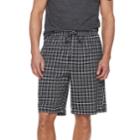 Men's Croft & Barrow&reg; Patterned Sleep Shorts, Size: Medium, Black