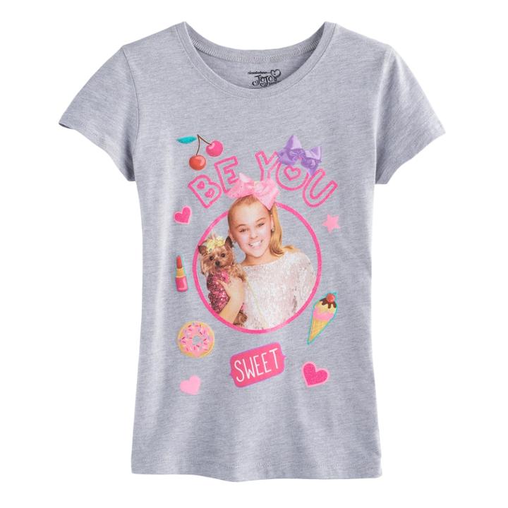 Girls 7-16 Jojo Siwa Be You Graphic Tee, Size: Small, Grey