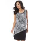 Women's Ab Studio Print Popover Shift Dress, Size: 2, Ovrfl Oth