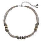Simply Vera Vera Wang Tri Tone Knotted Multi Strand Necklace, Women's, Multicolor