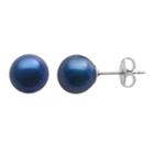 Pearlustre By Imperial Dyed Freshwater Cultured Pearl Sterling Silver Stud Earrings, Women's, Blue
