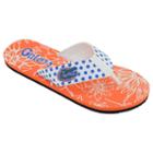 Women's College Edition Florida Gators Floral Polka-dot Flip-flops, Size: Large, White