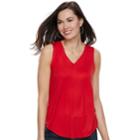 Women's Apt. 9&reg; V-neck Tank, Size: Small, Med Red