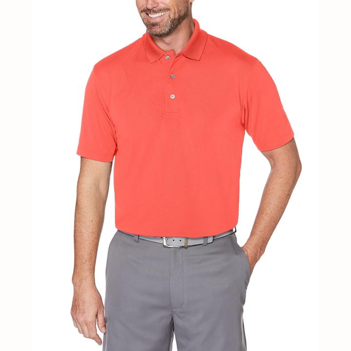 Men's Grand Slam Textured Polo, Size: Xxl, Light Pink