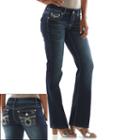 Women's Apt. 9&reg; Embellished Bootcut Jeans, Size: 0 T/l, Blue