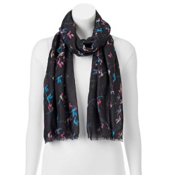 Manhattan Accessories Co. Bird Oblong Scarf, Women's, Black