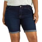 Plus Size Lee Total Freedom Denim Bermuda Shorts, Women's, Size: 16 - Regular, Dark Blue