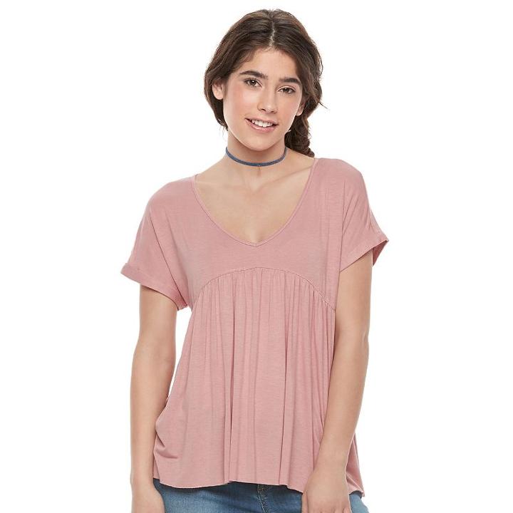 Juniors' Mudd&reg; Empire Swing Tee, Girl's, Size: Small, Med Pink
