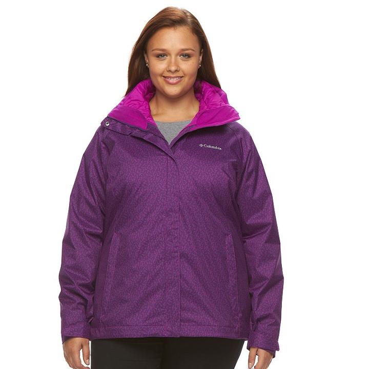 Plus Size Columbia Outer West Hooded 3-in-1 Systems Jacket, Women's, Size: 2xl, Lt Purple