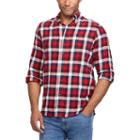 Men's Chaps Classic-fit Plaid Flannel Button-down Shirt, Size: Xl, Red