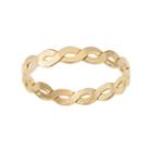 Journee Collection Gold Tone Sterling Silver Twist Ring, Women's, Size: 7, Yellow