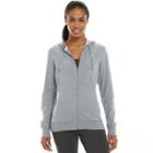 Women's Tek Gear&reg; Full-zip Hoodie, Size: Large, Med Grey