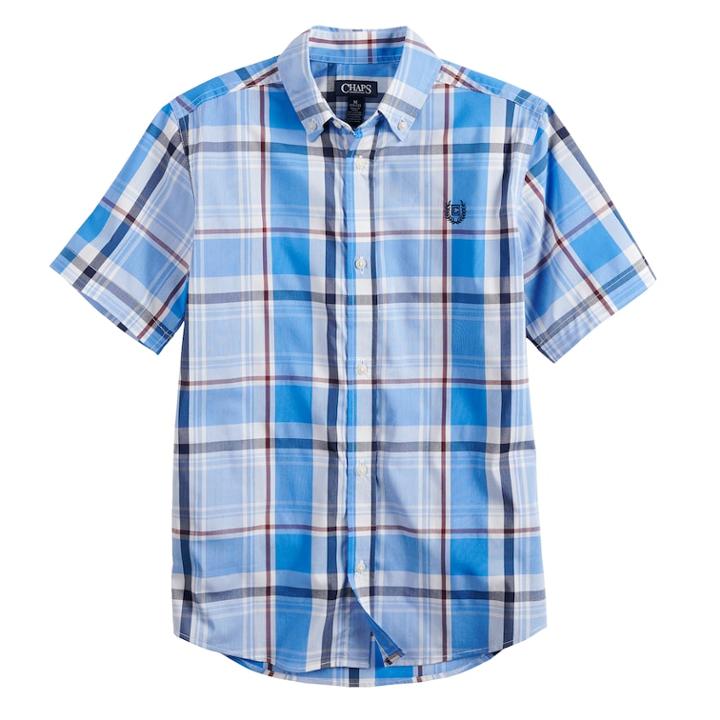 Boys 4-20 Chaps Caleb Button-down Shirt, Size: 14-16, Brt Blue