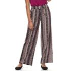 Juniors' Joe B Print Palazzo Pants, Teens, Size: Medium, Dark Red