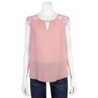 Juniors' Grayson Threads Lace Cap Sleeve Top, Teens, Size: Xl, Dark Pink