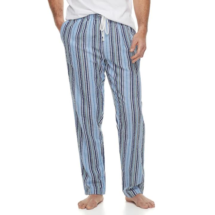 Big & Tall Residence Summer Shells Striped Seersucker Lounge Pants, Men's, Size: Xxl Tall, Blue