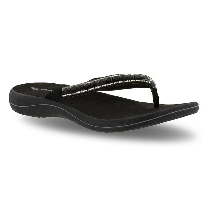 Easy Street Token Women's Flip-flops, Size: Medium (7.5), Black