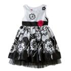 Princess Faith Girls 4-6x Floral Dress, Girl's, Size: 5, Black