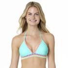 In Mocean Firefly Crochet Trim Bikini Top, Size: Small, Lt Green