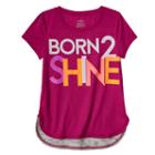 Girls 7-16 So&reg; Glow-in-the-dark Graphic Blocked Droptail Dolman Tee, Size: 16, Brt Pink