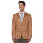 Men's Chaps Classic-fit Faux-suede Stretch Sport Coat, Size: 44 Long, Red Overfl