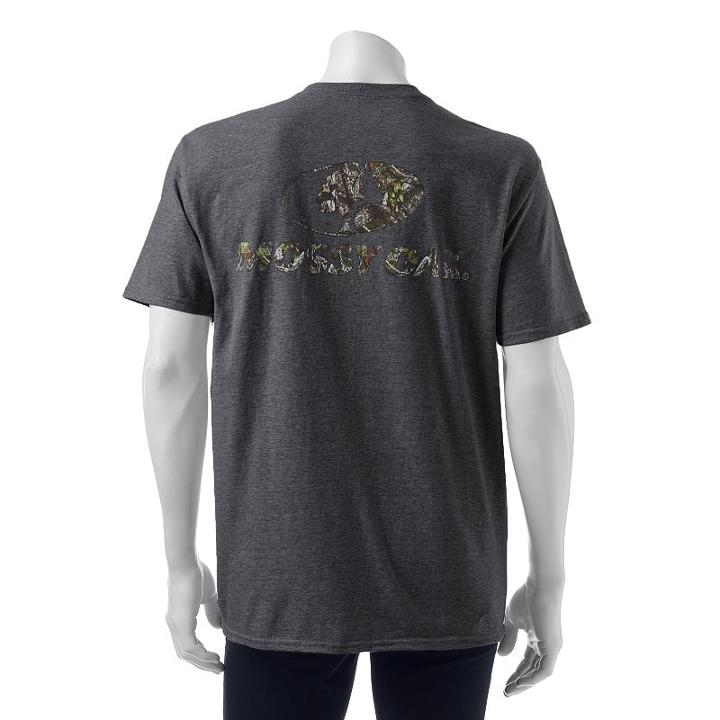 Men's Mossy Oak Logo Tee, Size: Large, Dark Grey