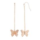 Lc Lauren Conrad Openwork Butterfly Nickel Free Dangle Earrings, Women's, Light Pink