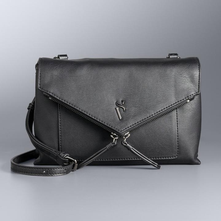 Simply Vera Vera Wang Aiello Crossbody, Women's, Black