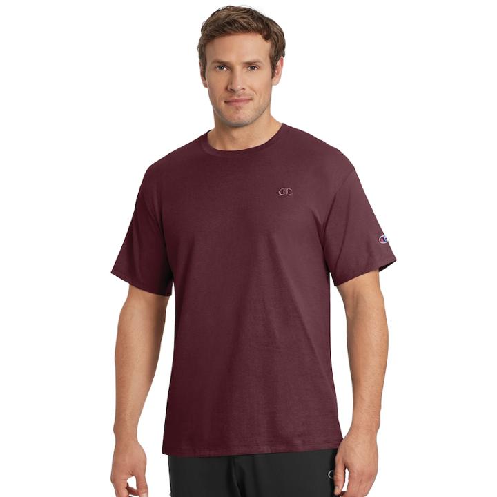 Men's Champion Classic Jersey Tee, Size: Small, Dark Red