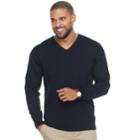 Men's Croft & Barrow&reg; Thermolite V-neck Sweater, Size: Small, Blue (navy)