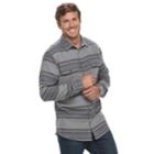 Big & Tall Sonoma Goods For Life&trade; Modern-fit Supersoft Flannel Button-down Shirt, Men's, Size: L Tall, Med Grey