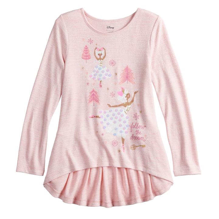 Disney's The Nutcracker And The Four Realms Girls 4-10 Ballerina Graphic Top By Jumping Beans&reg;, Size: 4, Light Pink
