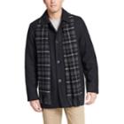 Men's Dockers Wool-blend Walking Jacket With Plaid Scarf, Size: Small, Blue (navy)