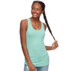 Juniors' So&reg; Ribbed Racerback Tank, Teens, Size: Xs, Med Green